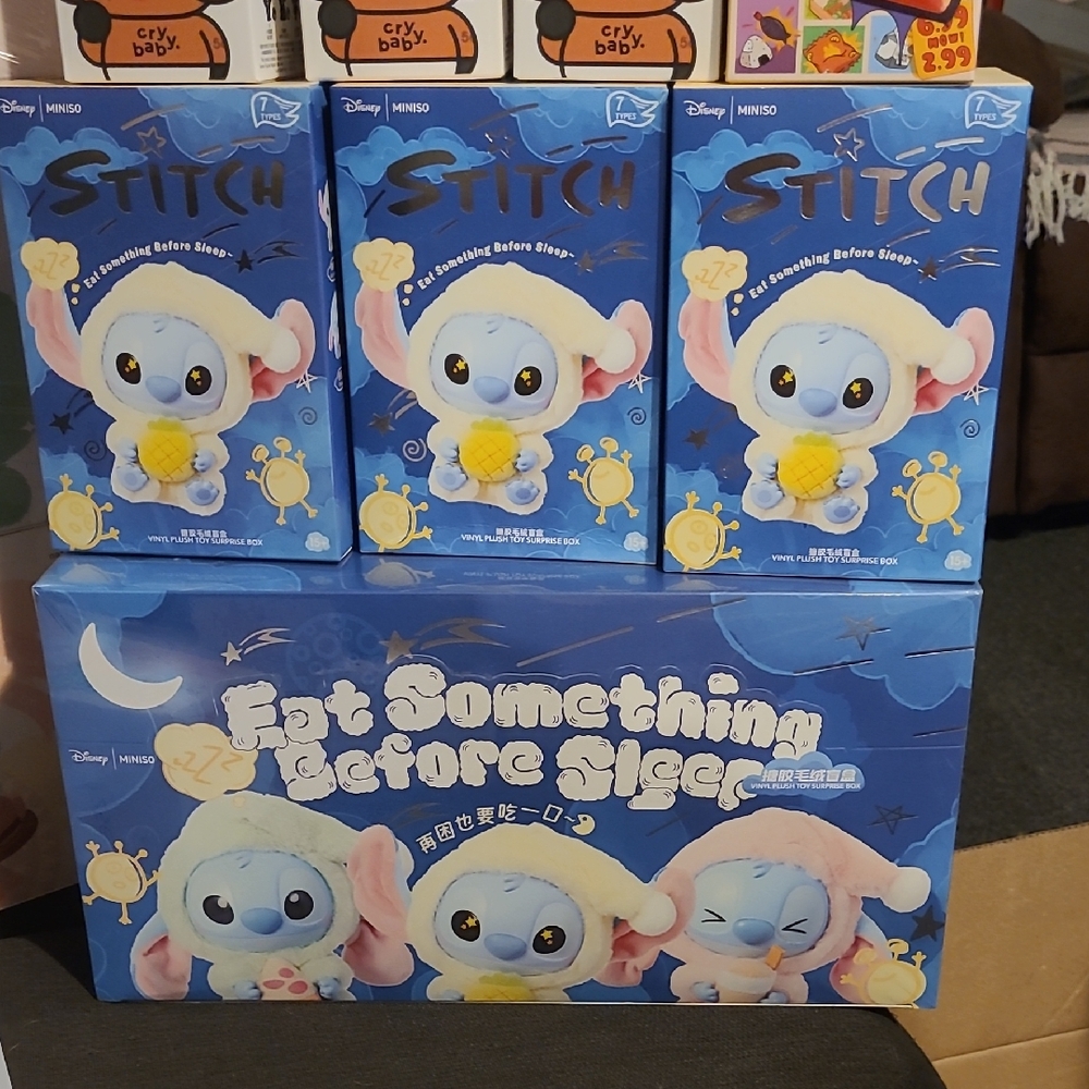 Disney Stitch Blue and Cream Plush Set
